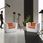 Outdoor Armchair in Polyethylene with Cushion Made in Italy - Chiabotto Viadurini