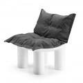 Outdoor Armchair in Polyethylene with Cushion Made in Italy - Freccia