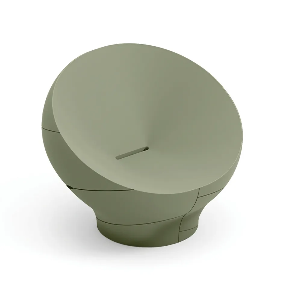 Outdoor Polyethylene Armchair Available in Various Colours - Towel Viadurini