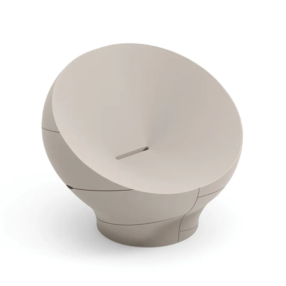 Polyethylene Outdoor Armchair Available in Various Colours - Towel Viadurini