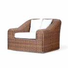 Outdoor armchair polyethylene woven design hand Cooper Viadurini