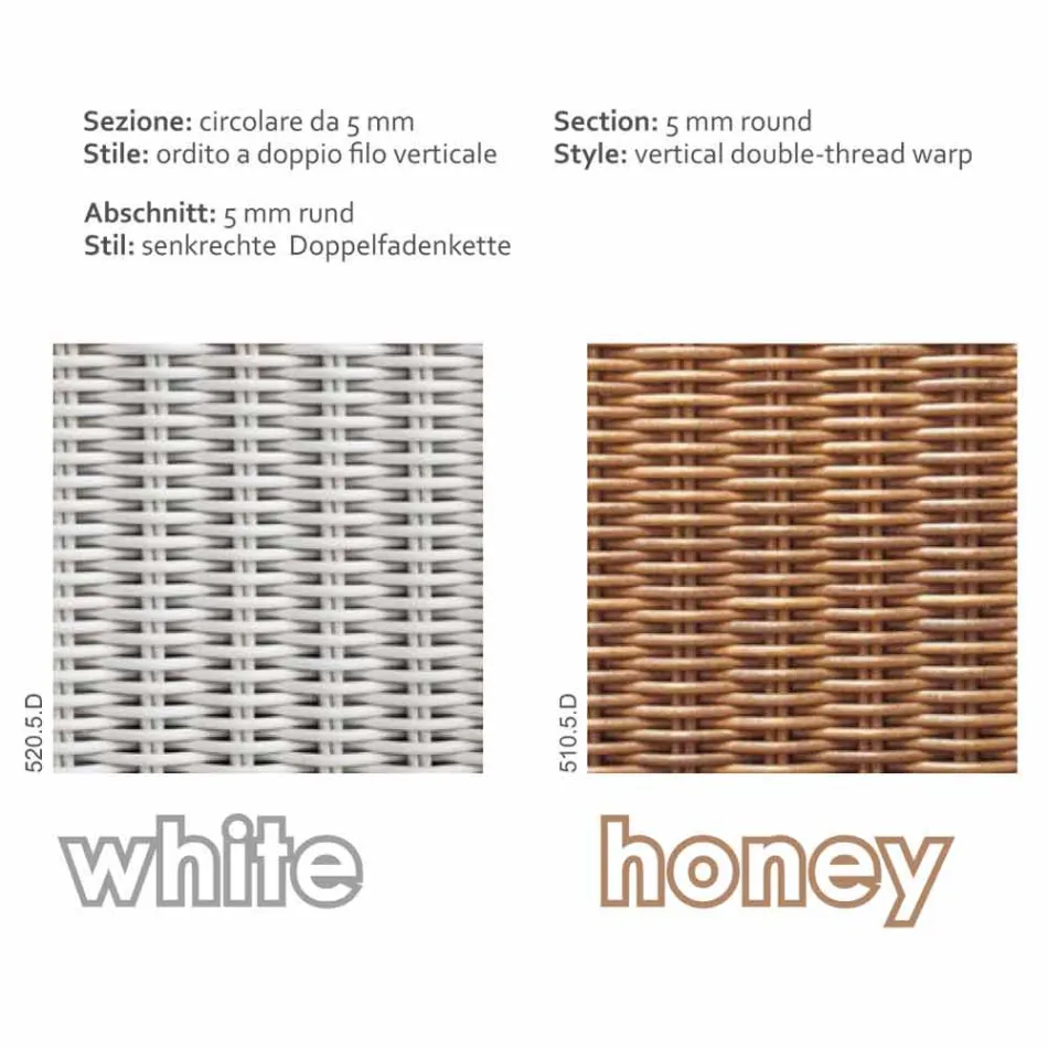 Outdoor Polyethylene armchair hand woven Naomi Viadurini