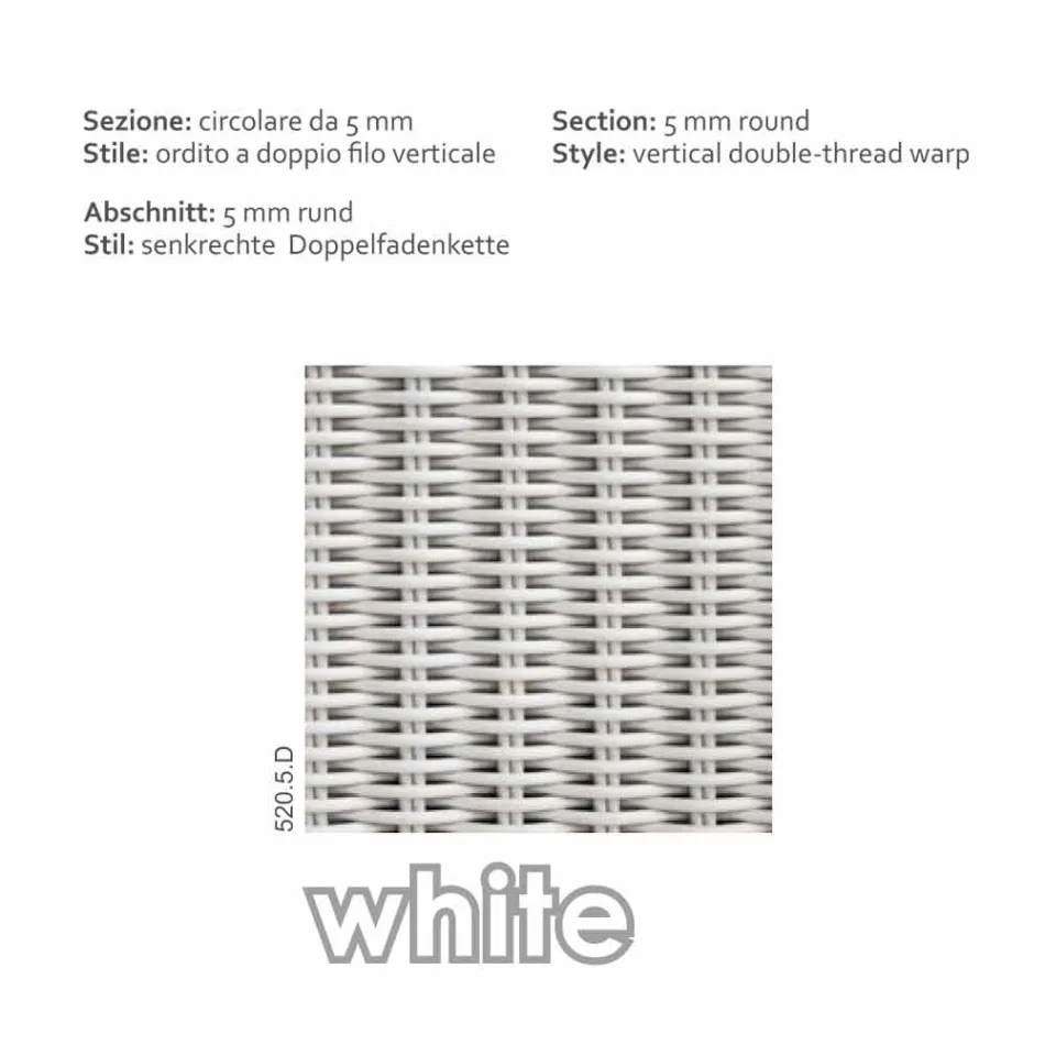 Outdoor Polyethylene armchair hand woven Naomi Viadurini