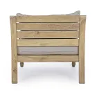 Outdoor Teak Armchair with Fabric Cushions, Homemotion - Tatyana Viadurini