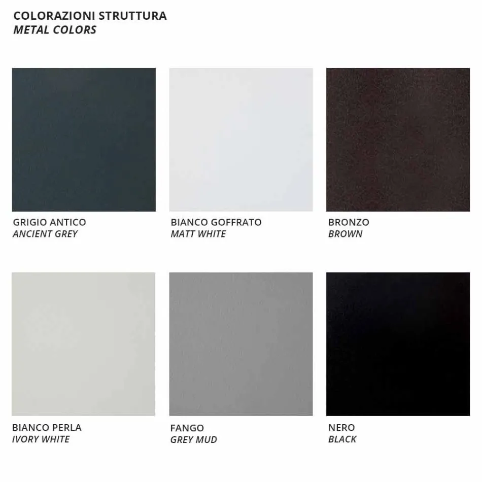 Modern Outdoor Armchair in Painted Metal and Fabric Made in Italy - Olma Viadurini