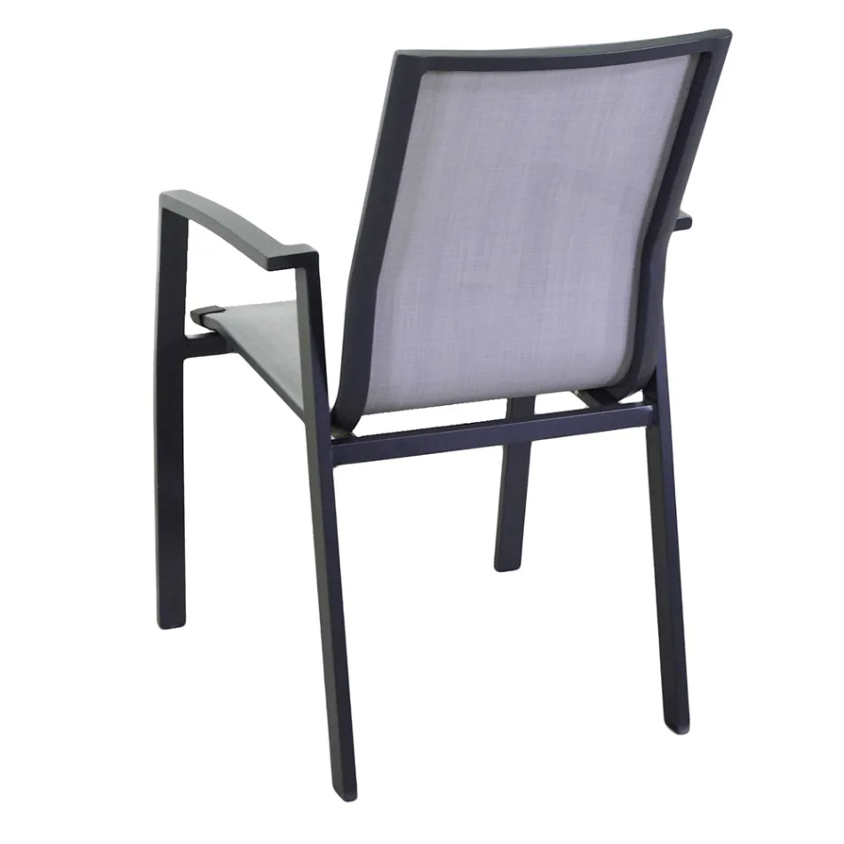 Outdoor Armchair Made of Aluminum and Textilene - Map Viadurini