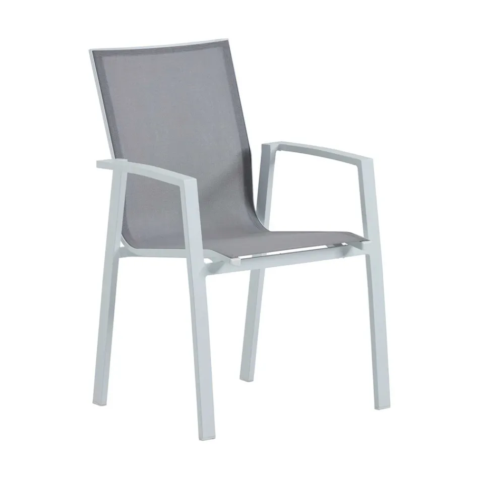 Outdoor Armchair Made of Aluminum and Textilene - Map Viadurini