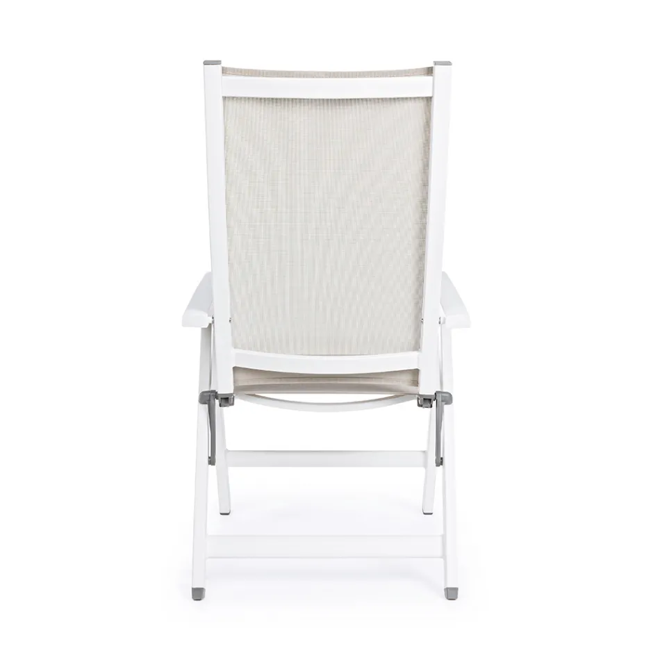 Reclining Outdoor Armchair with Aluminum Structure, Homemotion - Ursula Viadurini