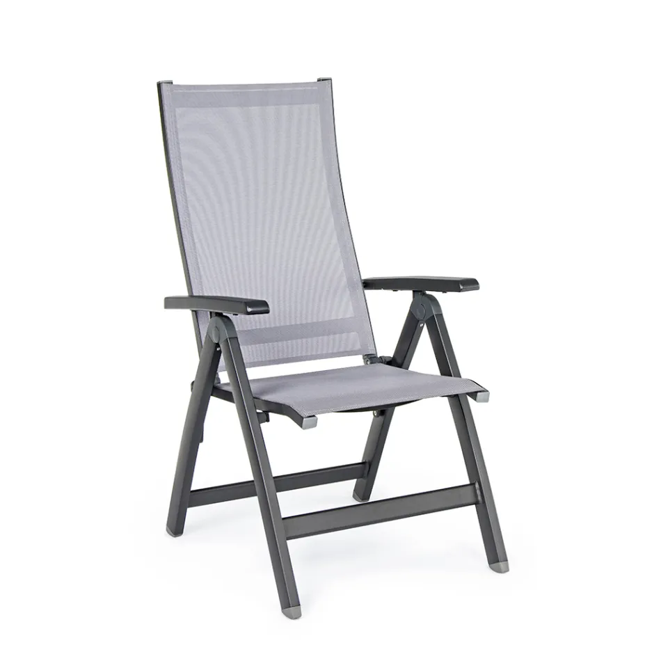 Reclining Outdoor Armchair with Aluminum Structure, Homemotion - Ursula Viadurini