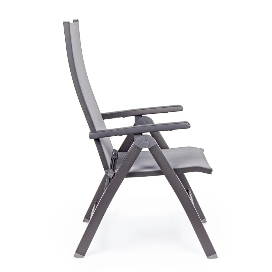 Reclining Outdoor Armchair with Aluminum Structure, Homemotion - Ursula Viadurini