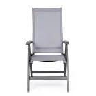 Reclining Outdoor Armchair with Aluminum Structure, Homemotion - Ursula Viadurini