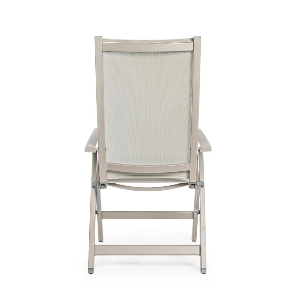 Reclining Outdoor Armchair with Aluminum Structure, Homemotion - Ursula Viadurini