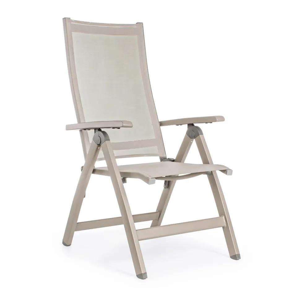 Reclining Outdoor Armchair with Aluminum Structure, Homemotion - Ursula Viadurini