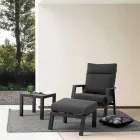 Reclining Outdoor Armchair in Fabric and Aluminum, 2 Pieces - Nathy Viadurini