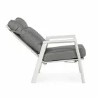 Reclining Outdoor Armchair in Fabric and Aluminum, 2 Pieces - Nathy Viadurini