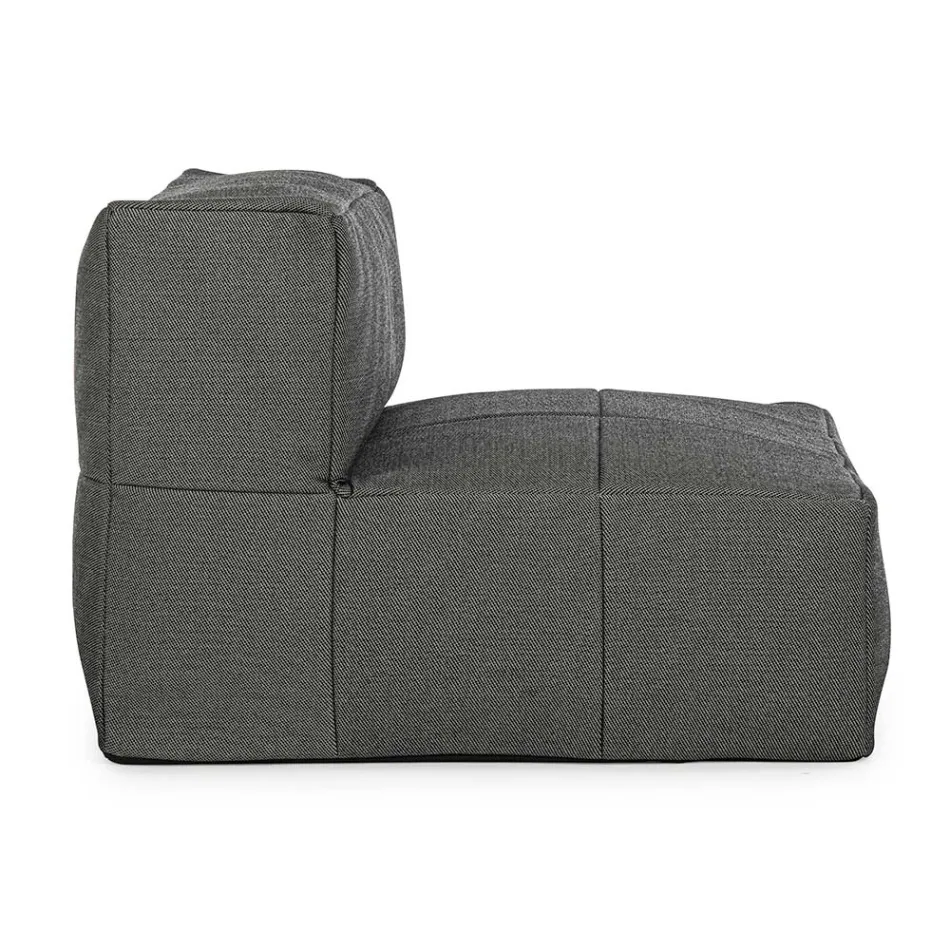 Outdoor Armchair Covered in Removable Fabric, Homemotion - Lydia Viadurini