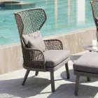 Varaschin Emma upholstered outdoor armchair of modern design Viadurini