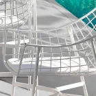 Varaschin Summer outdoor armchair Design set in white steel Viadurini