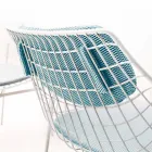 Varaschin Summer outdoor armchair Design set in white steel Viadurini