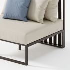 Garden Armchair with Fabric Seat and Aluminum Structure Made in Italy - Juliediv Viadurini