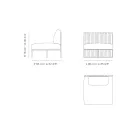 Garden Armchair with Fabric Seat and Aluminum Structure Made in Italy - Juliediv Viadurini