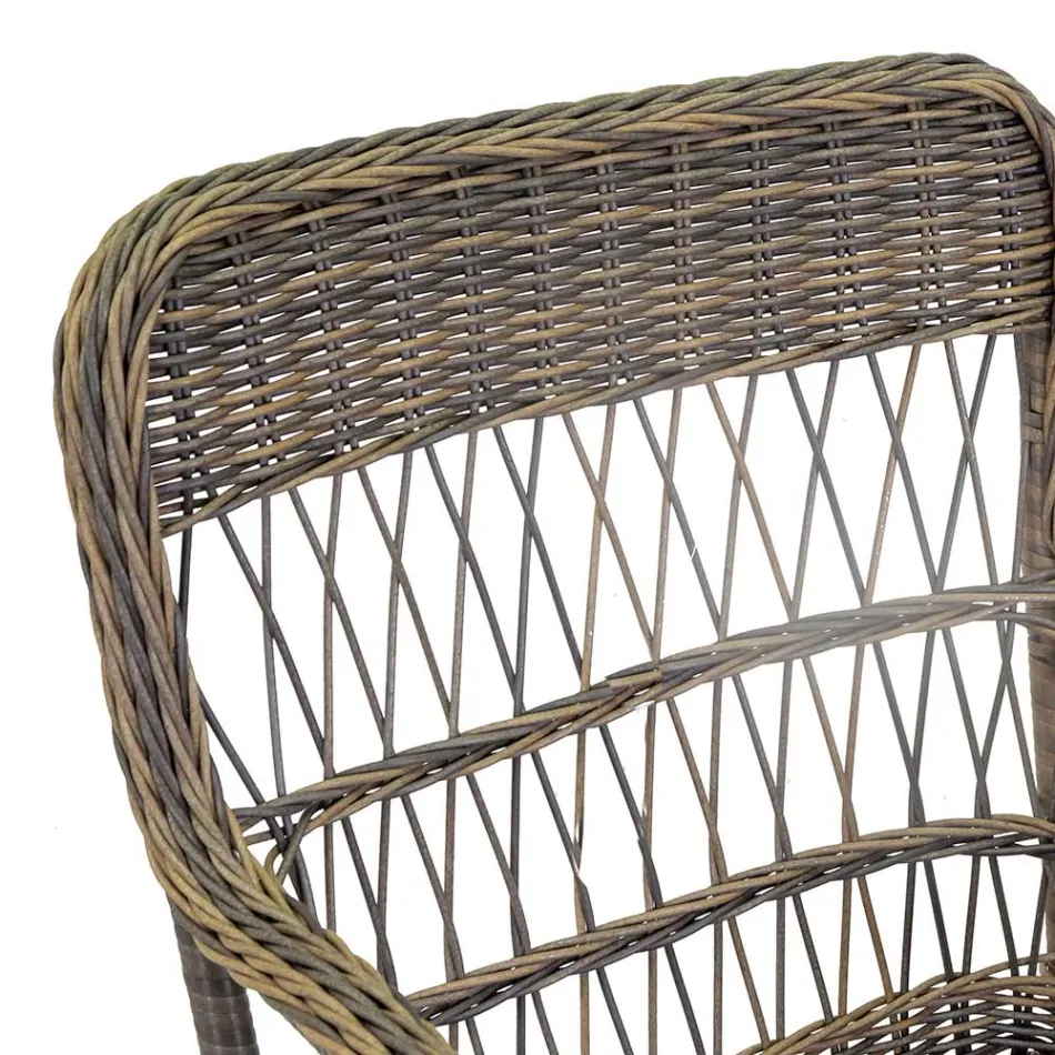Garden Chair with Aluminum Frame Covered with Polyrattan - Puntina Viadurini