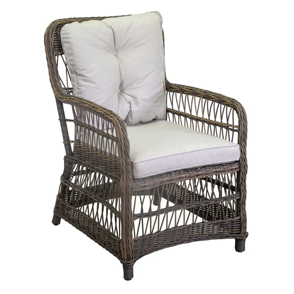 Garden Chair with Aluminum Frame Covered with Polyrattan - Puntina Viadurini