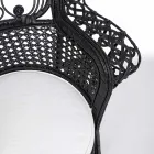 Luxury Design Outdoor Garden Armchair in Black Rattan - Serafino Viadurini
