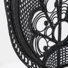 Luxury Design Outdoor Garden Armchair in Black Rattan - Serafino Viadurini