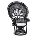 Luxury Design Garden Armchair for Outdoor in Black Rattan - Serafino