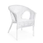 Stackable Design Garden Armchair in White, Blue or Green Rattan - Favolizia Viadurini