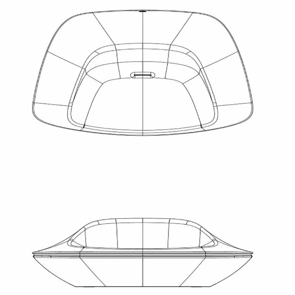 Contemporary design polyethylene garden armchair Ufo by Vondom Viadurini