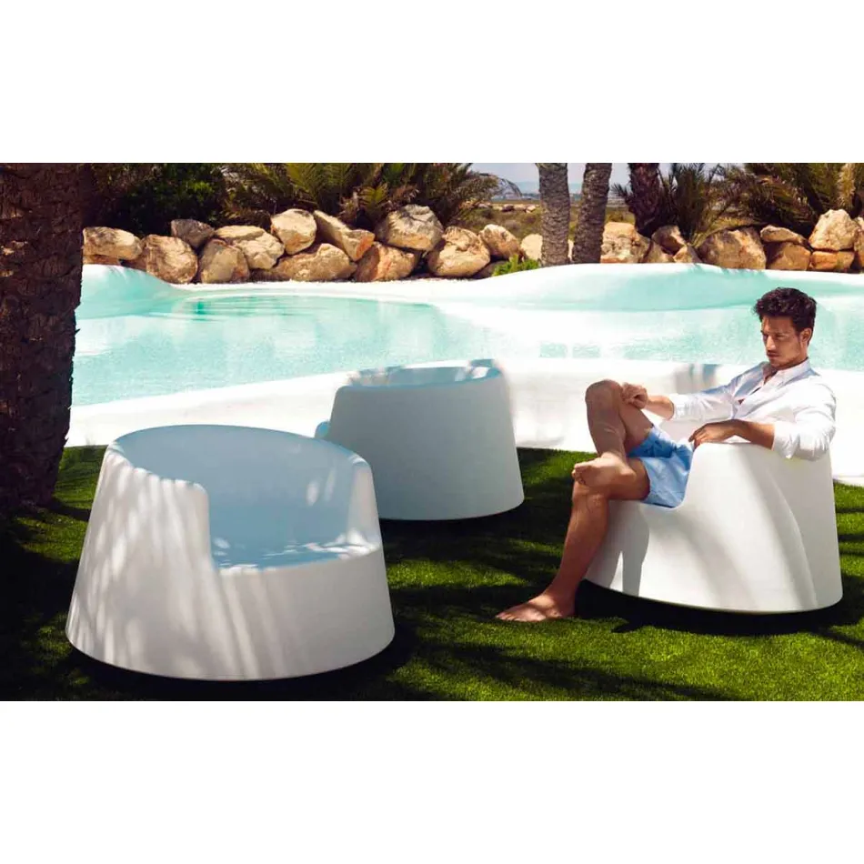 Modern design garden armchair Roulette Vondom in polyethylene Viadurini