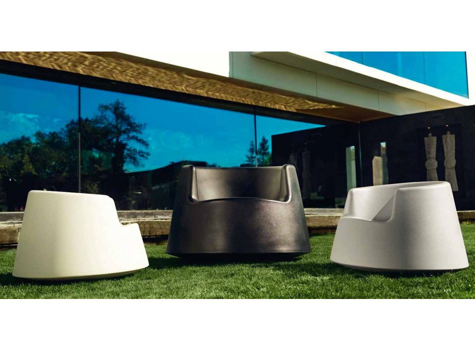 Modern design garden armchair Roulette Vondom in polyethylene Viadurini