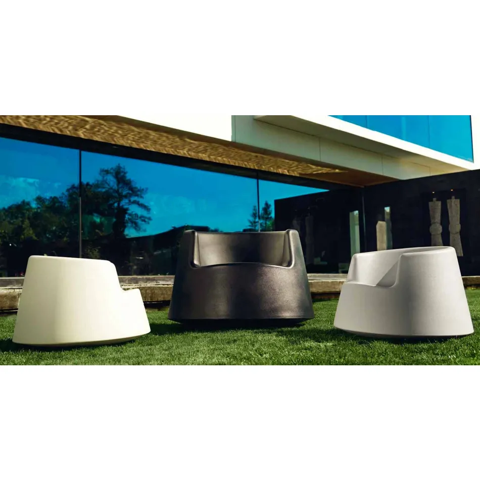 Modern design garden armchair Roulette Vondom in polyethylene Viadurini