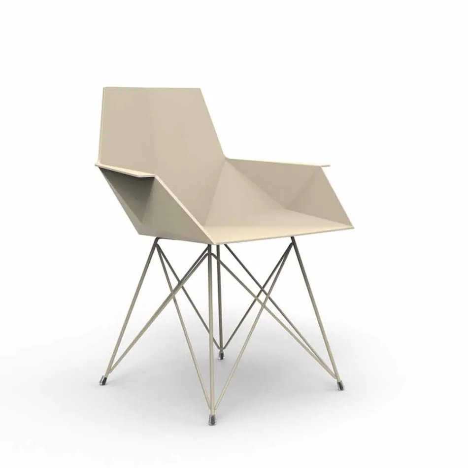 Faz Vondom design garden armchair, polypropylene and stainless steel Viadurini