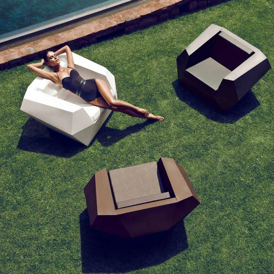 Faz garden armchair by Vondom modern design in polyethylene Viadurini