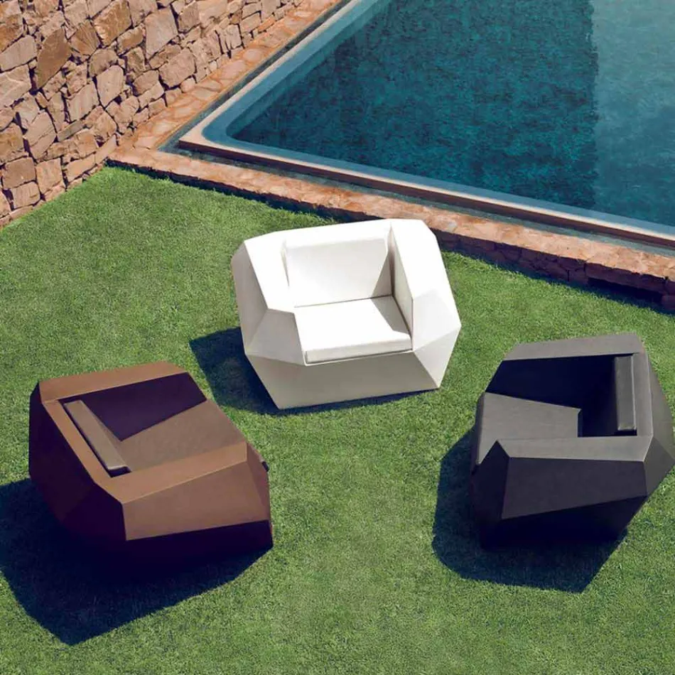Faz garden armchair by Vondom modern design in polyethylene Viadurini