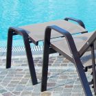 Aluminum Garden Armchair with Footrest Made in Italy - Camillo Viadurini