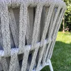 Garden Chair in Aluminum, Rope and Marsala or White Fabric - Brise Viadurini