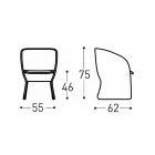 Garden armchair in colored braided synthetic fiber - Maat by Varaschin Viadurini