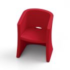 Garden Armchair in Polyethylene with Armrests Made in Italy - Perez Viadurini