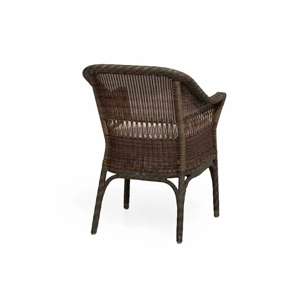 Polyethylene Garden armchair hand woven Chad Viadurini