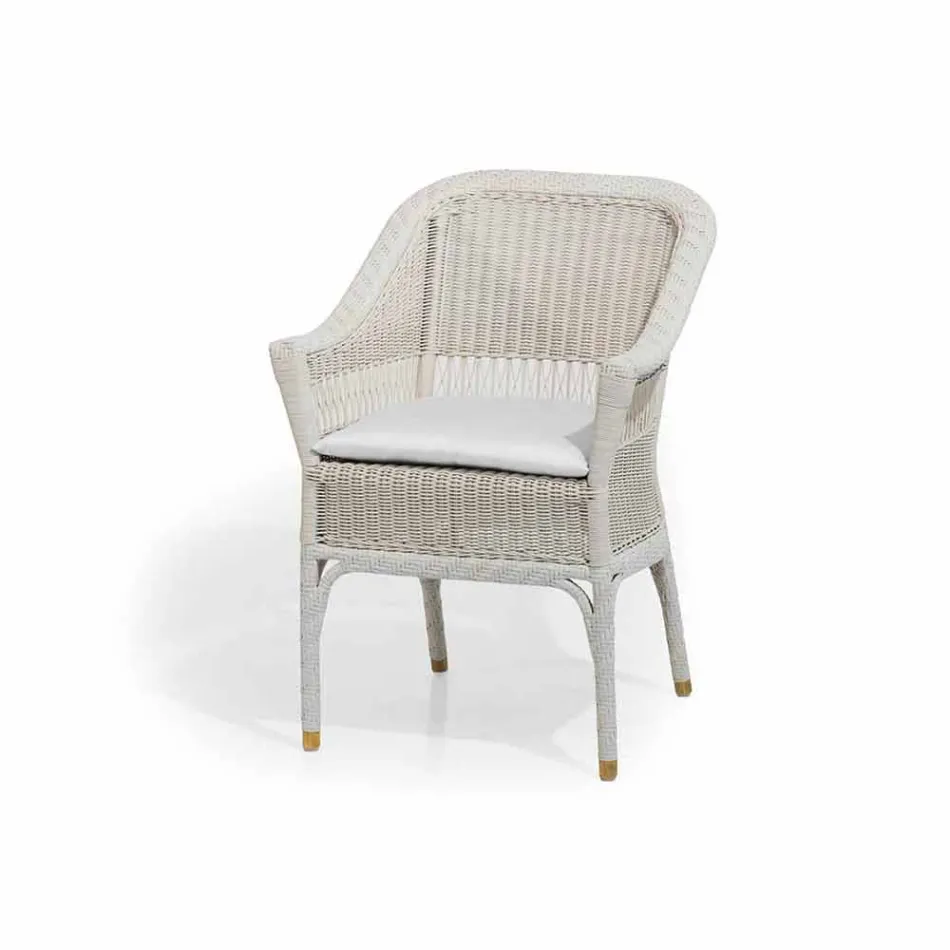 Polyethylene Garden armchair hand woven Chad Viadurini