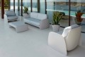 Modern design garden armchair in polyethylene, Pezzettina by Vondom