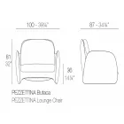 Pezzettina by Vondom polyethylene garden armchair, design Viadurini