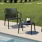Polypropylene Garden Chair with Added Fiberglass - Mavren Viadurini