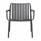 Polypropylene Garden Chair with Added Fiberglass - Mavren Viadurini