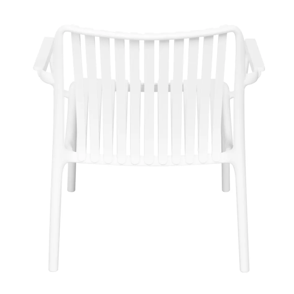 Polypropylene Garden Chair with Added Fiberglass - Mavren Viadurini