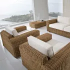 Garden Armchair in Hand Woven Polyrattan - Yoko Viadurini